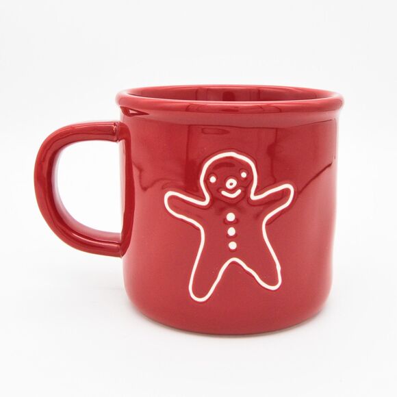 Red Rae Dunn Mug, Hot Cocoa 16oz Ceramic Double-Sided Camping Mug, Christmas Mug - Picture 2 of 10